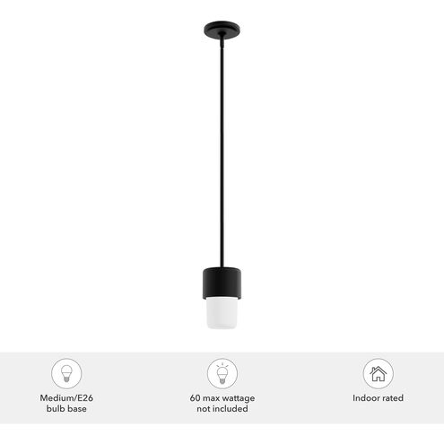 Station 1 Light 5 inch Natural Black Iron Mini Pendant Ceiling Light, Mini