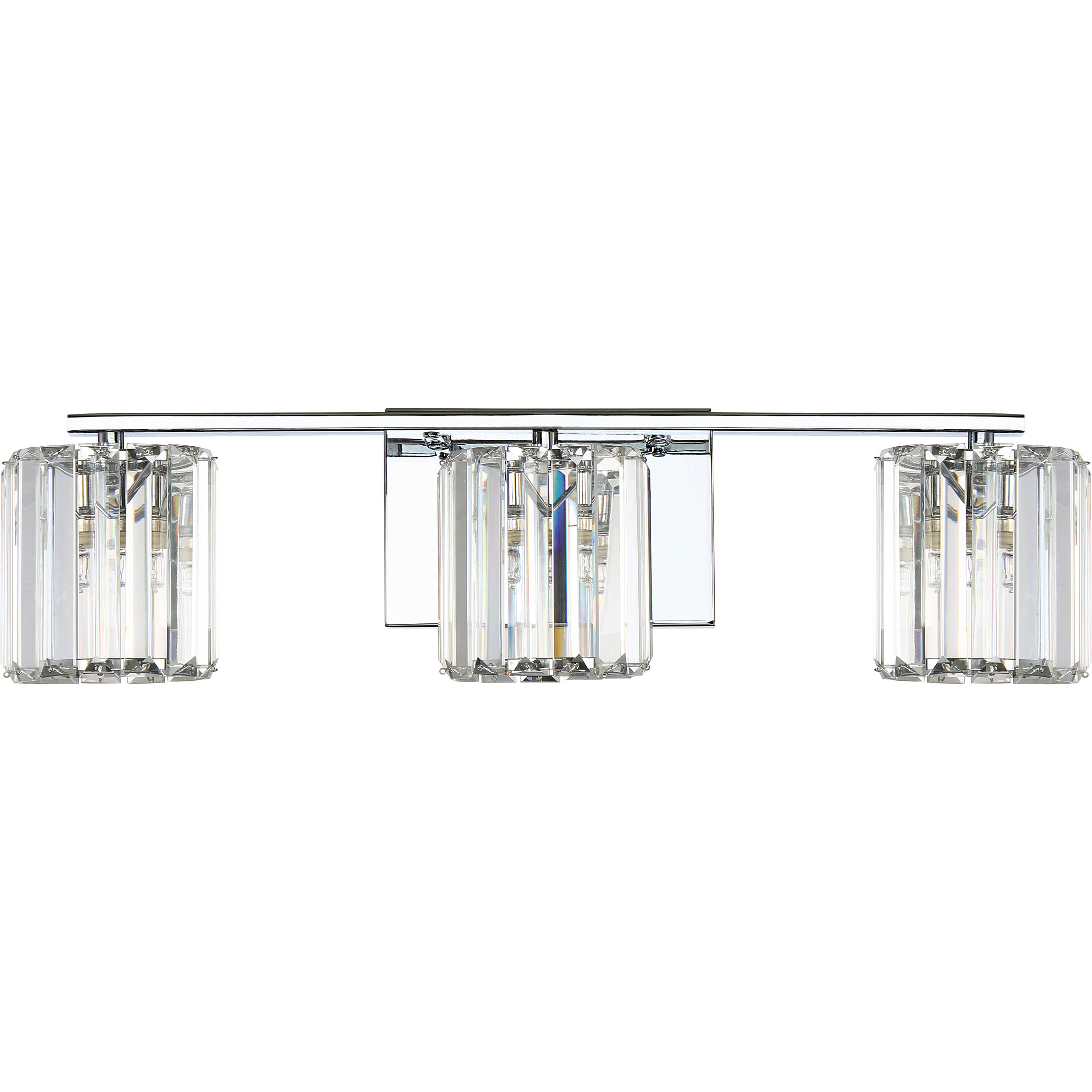Divine 3 Light 23 inch Polished Chrome Bath Light Wall Light, Large