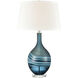 Laconia Bay 32 inch 150 watt Blue with Clear Table Lamp Portable Light