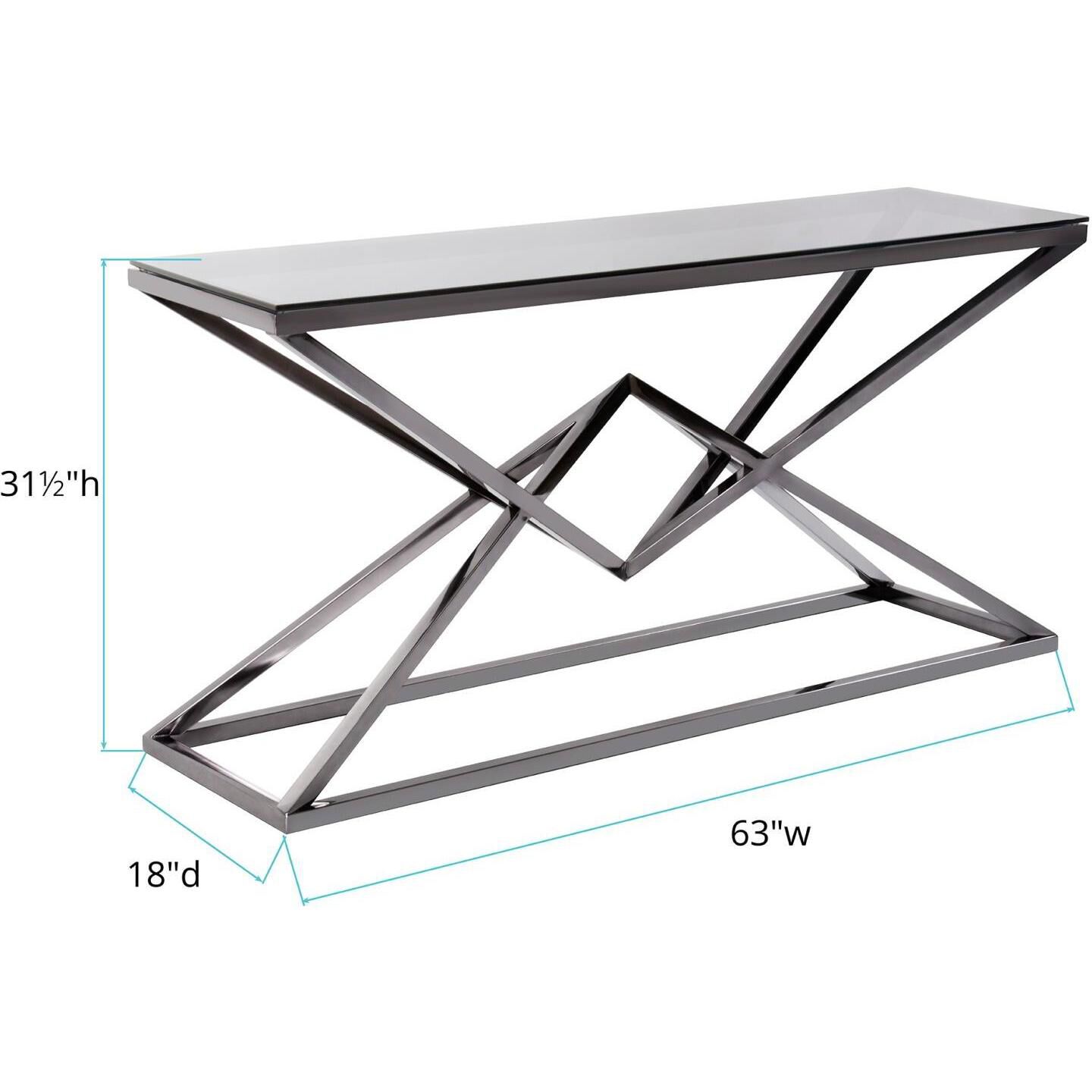 Pinnacle 63 inch Nickel Console Table