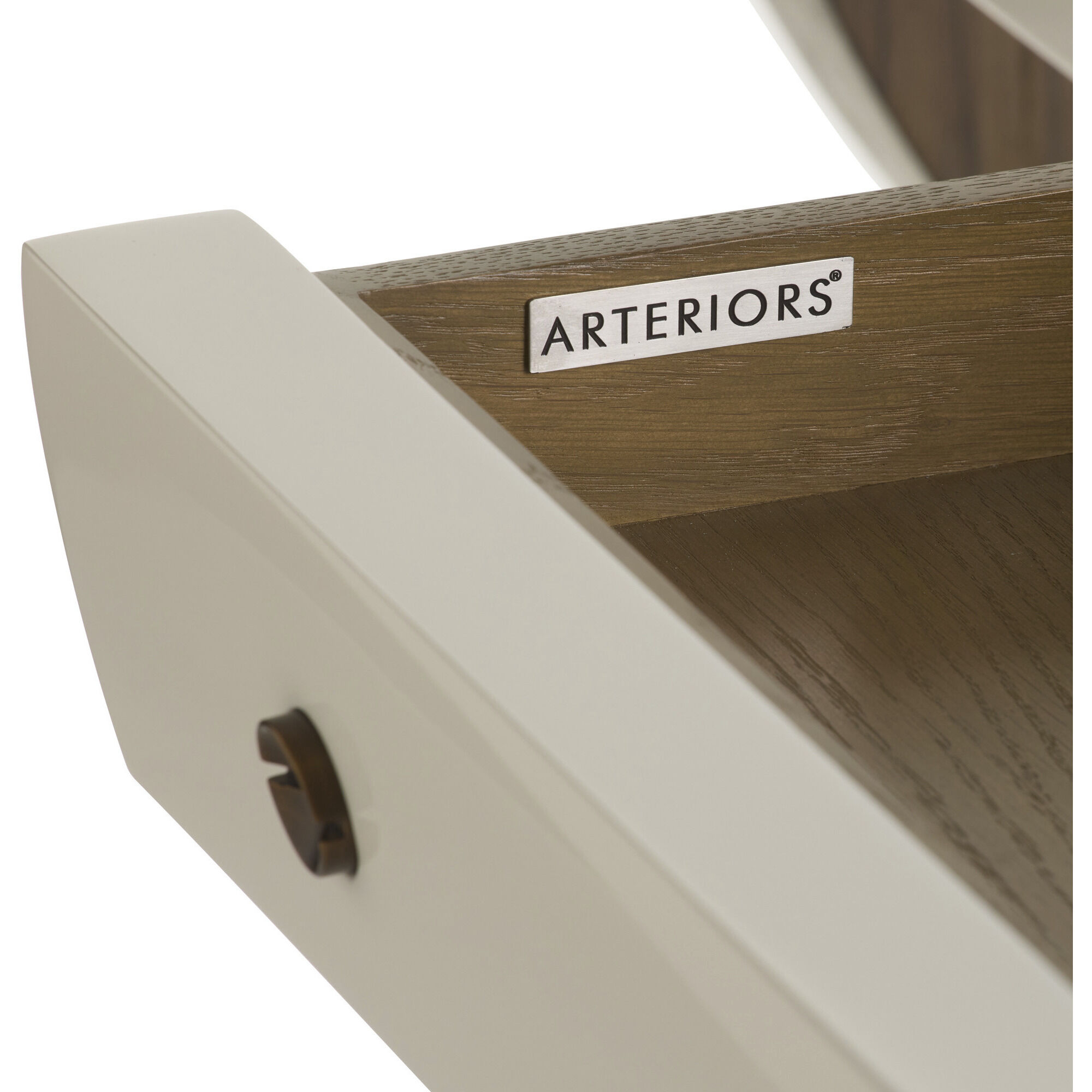 Myra 60 inch Opal and Vintage Brass Desk