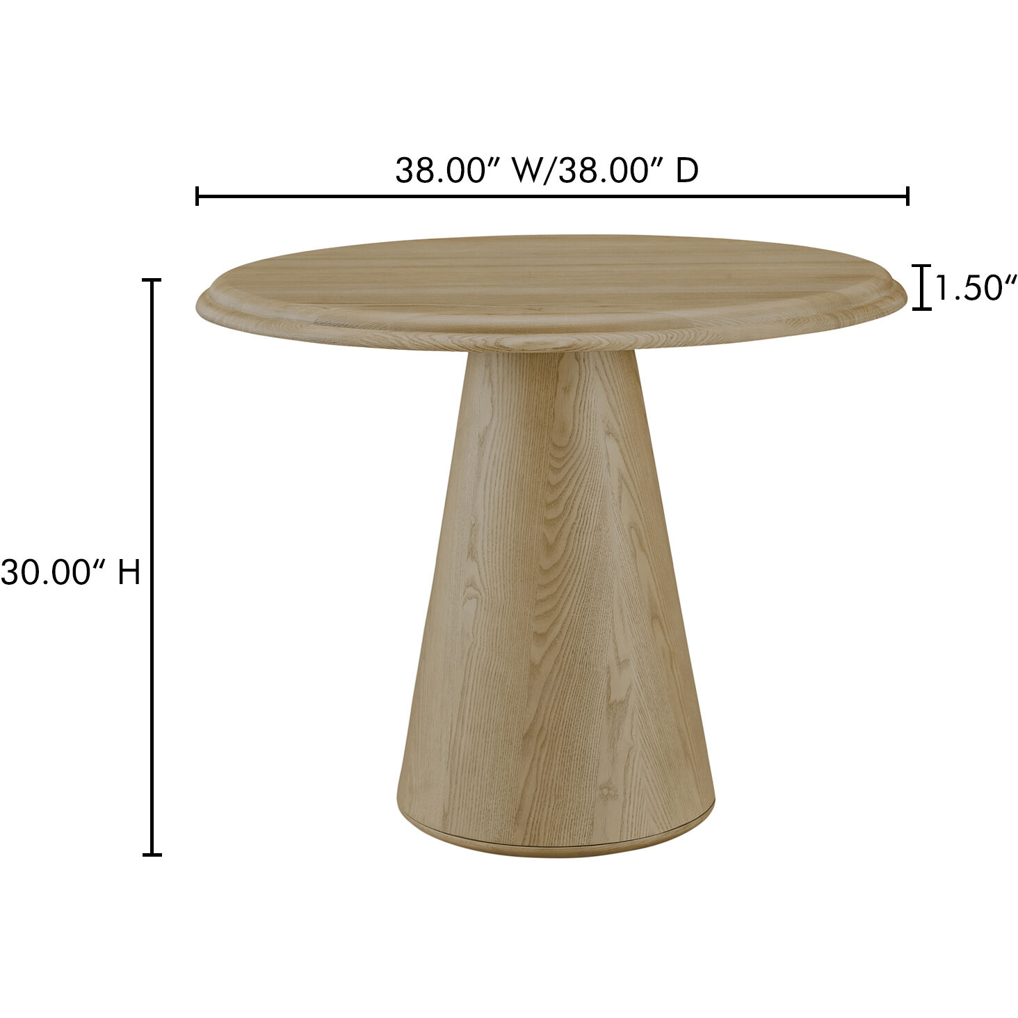 Tutto 38 X 38 inch Natural Cafe Table