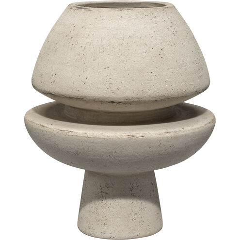 Foundation 9.5 X 8 inch Decorative Vase in Off White Ceramic