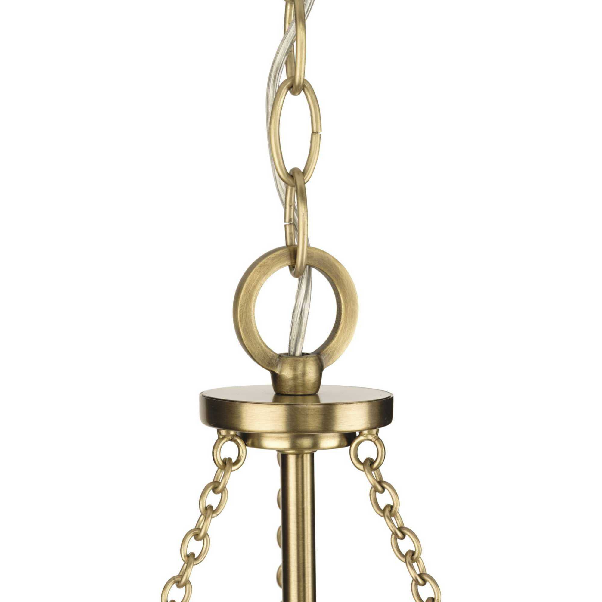 Laila 4 Light 22.37 inch Vintage Brass Chandelier Ceiling Light, Design Series