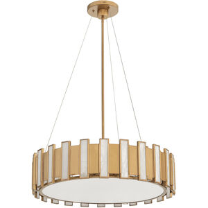 Volterra 5 Light 28 inch Aged Brass Pendant Ceiling Light