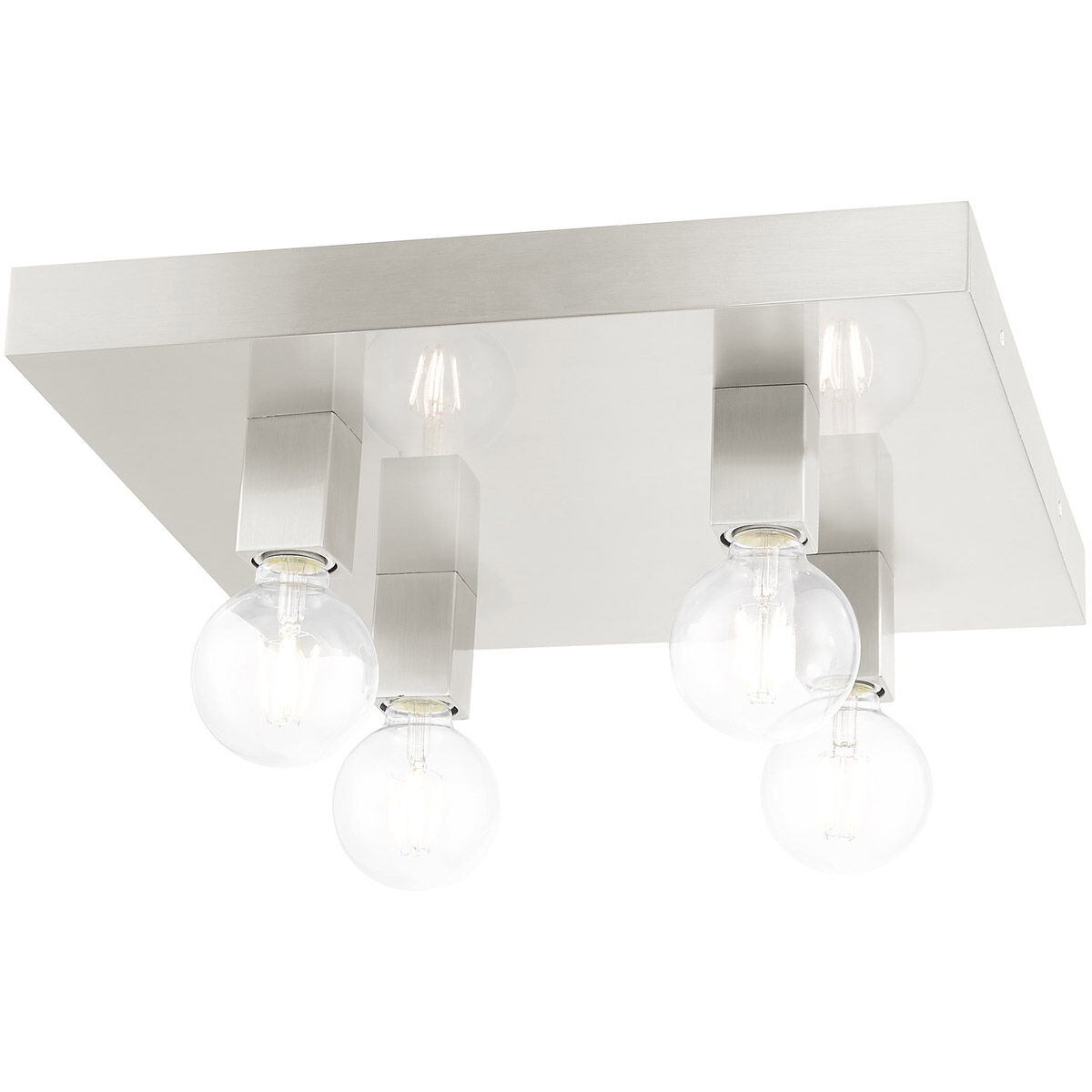 Solna 4 Light 16 inch Brushed Nickel Flush Mount Ceiling Light