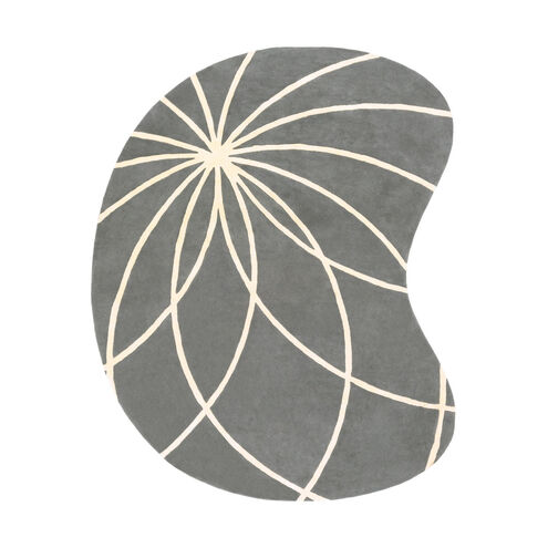 Philadelphia 120 X 96 inch Charcoal Rug, Kidney