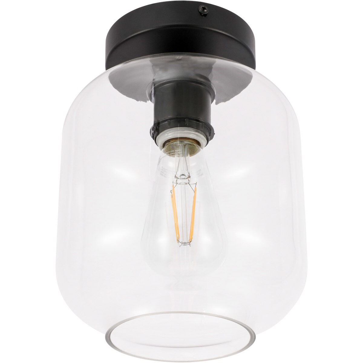 Collier 1 Light 7 inch Black Flush Mount Ceiling Light