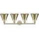 Appalachian 4 Light 35 inch Antique Brass Bath Vanity Light Wall Light