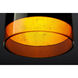 Cyrus LED 4 inch Chrome Pendant Ceiling Light in Chrome/Black, Black Outer/Gold Inner Glass