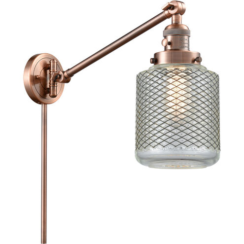 Stanton 30 inch 60.00 watt Antique Copper Swing Arm Wall Light, Franklin Restoration