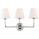 Sylvan 3 Light 23.25 inch Polished Chrome Bathroom Vanity Light Wall Light