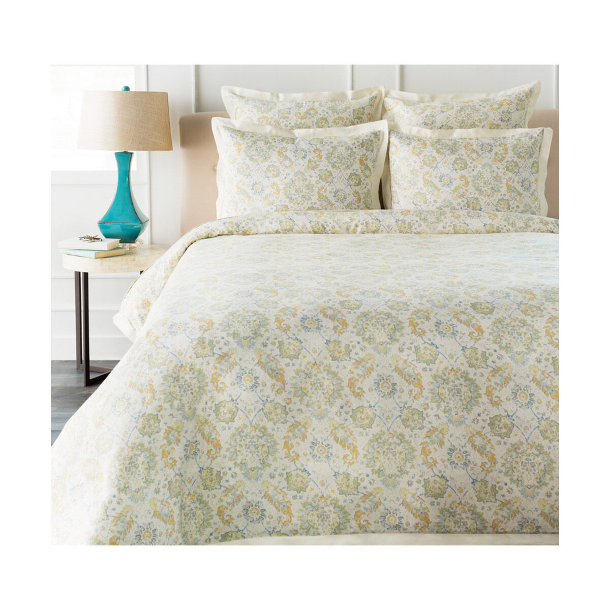 Mona 26 X 26 inch Blue and Green Euro Sham