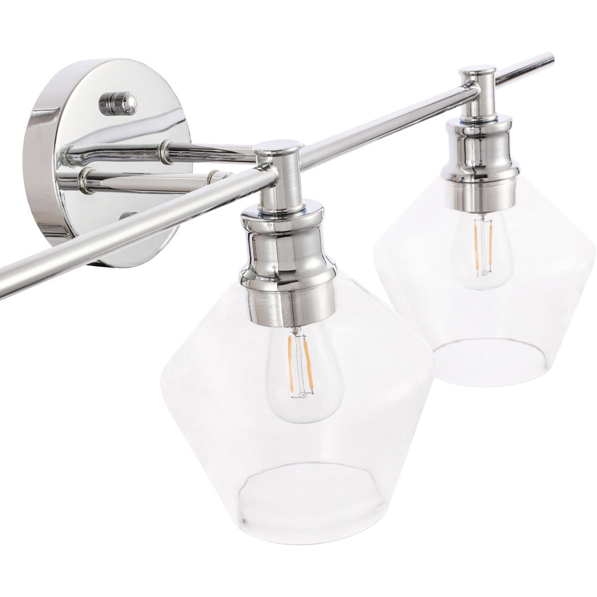 Gene 3 Light 28 inch Chrome Wall sconce Wall Light