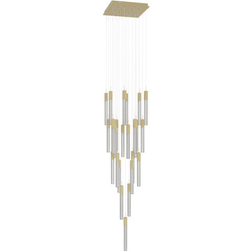 Boa LED 28 inch Brushed Brass Multi Port Pendant Ceiling Light