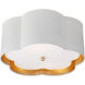 kate spade new york Bryce 2 Light 15 inch Plaster White Flush Mount Ceiling Light in White with Gild, Medium