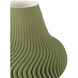 Green Plisse 14.25 X 8.5 inch Vase, Large