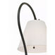 Amber Lewis Dume 23.5 inch 15 watt Aged Iron Arched Table Lamp Portable Light in Linen