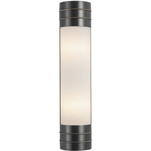 Willard 2 Light 4.38 inch Urban Bronze Bath Vanity Light Wall Light in Opal Glass
