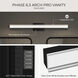 Phase 6.3 LED 36 inch Black Linear Vanity Light Wall Light