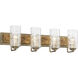Hammer Time 4 Light 33 inch Havana Gold/Cinnamon Bath Vanity Wall Light