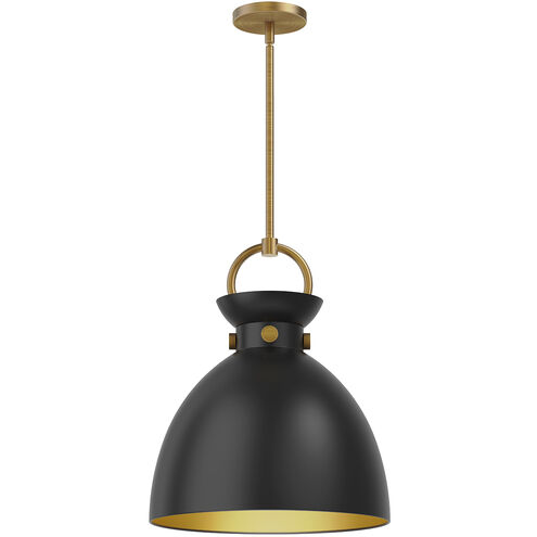Alora Mood Waldo 1 Light 14 inch Aged Gold and Matte Black Pendant Ceiling Light