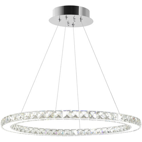 Ring LED 24 inch Chrome Chandelier Ceiling Light