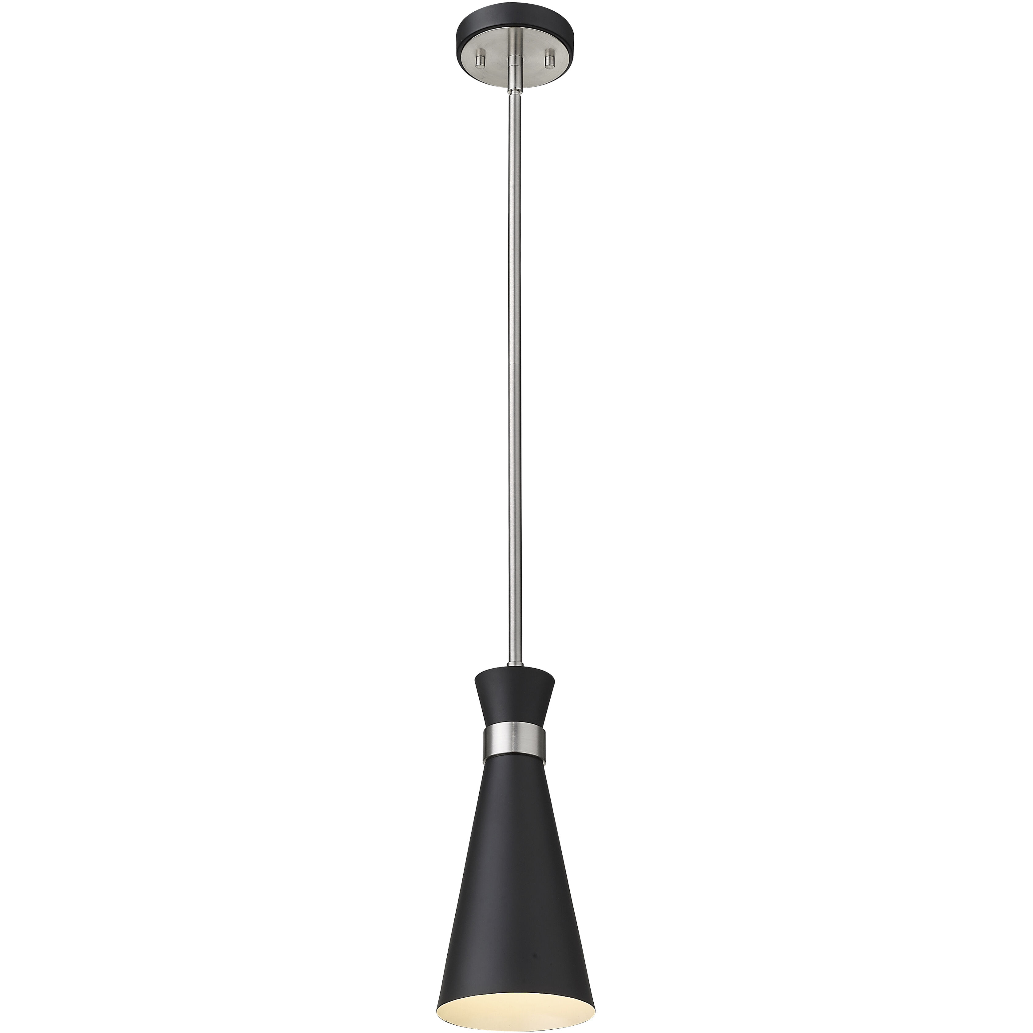Soriano 1 Light 5.5 inch Matte Black and Brushed Nickel Pendant Ceiling Light