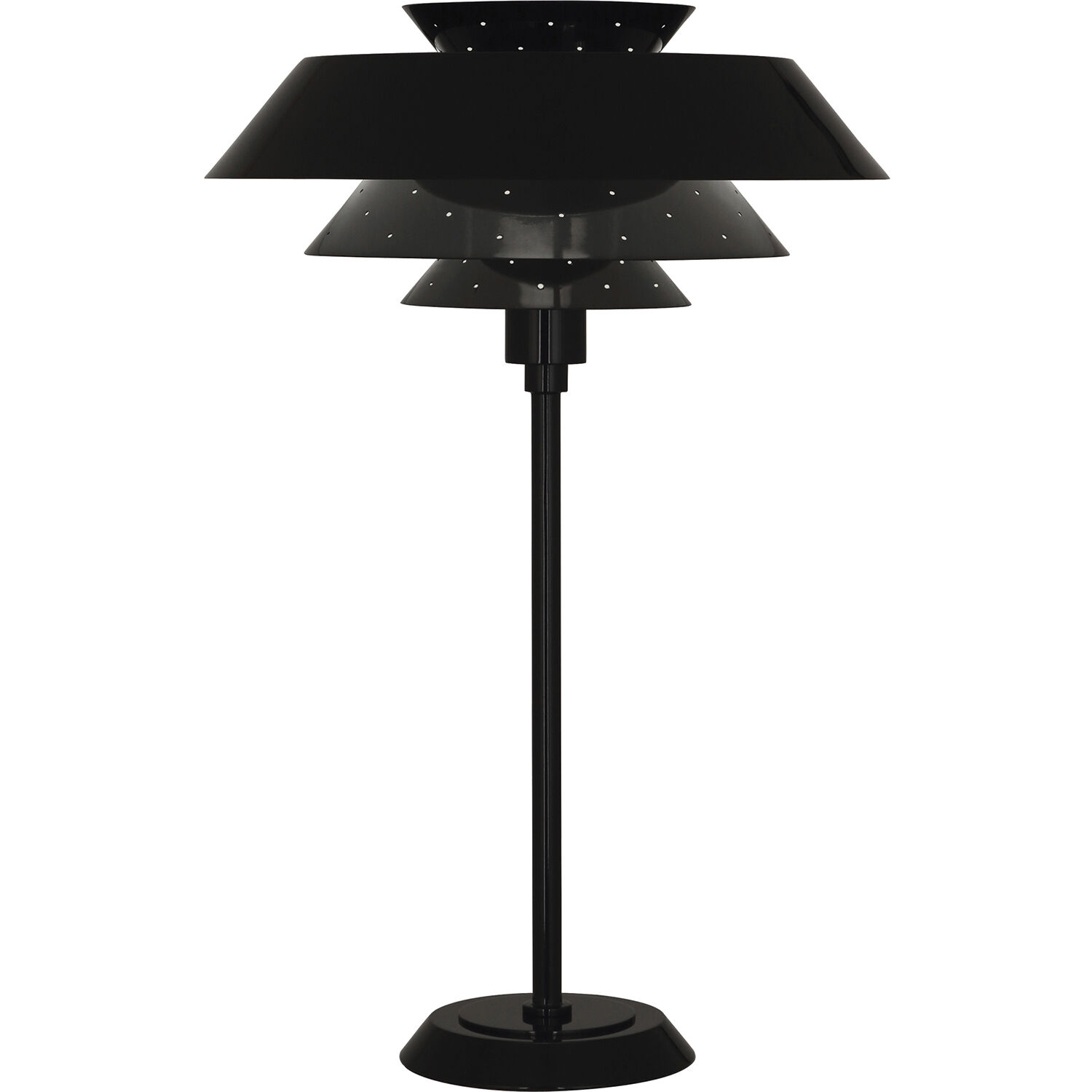 Pierce 26.5 inch 150.00 watt Piano Black Table Lamp Portable Light