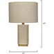 Haisley 18 inch 60.00 watt Bleached Raffia and Antique Brass Table Lamp Portable Light, Inline