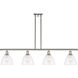 Ballston Ballston Dome LED 48 inch Polished Nickel Island Light Ceiling Light in Clear Glass