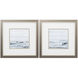 Abstract Blue and Gray Framed Art