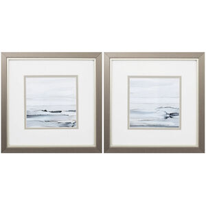 Abstract Blue and Gray Framed Art