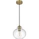 Destry 1 Light 8 inch Satin Gold Pendant Ceiling Light