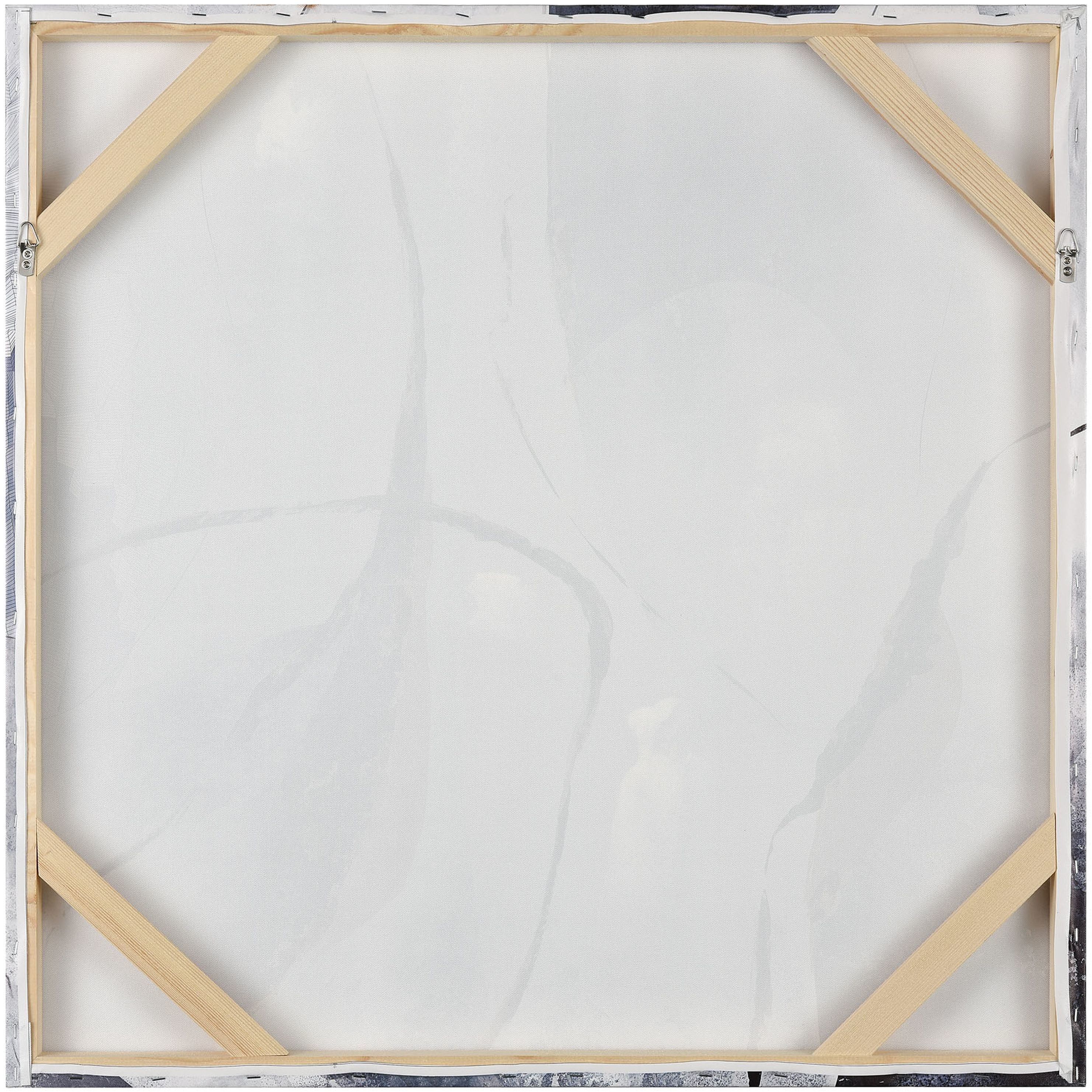 Power White with Navy Framed Wall Art