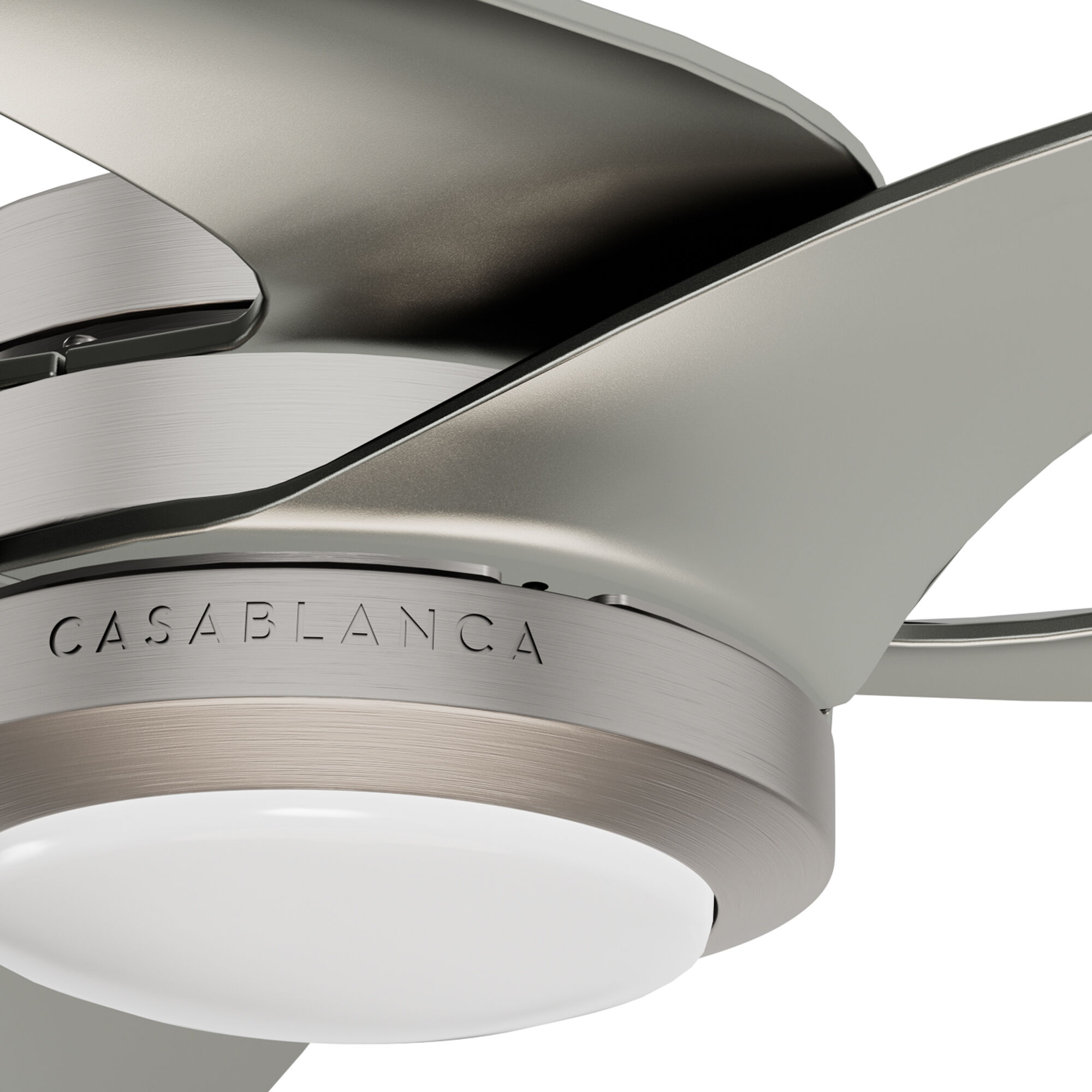 Inez 60 inch Brushed Nickel with Matte Nickel Blades Outdoor Ceiling Fan