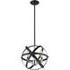 Cavallo 3 Light 12 inch Hammered Black and Chrome Pendant Ceiling Light