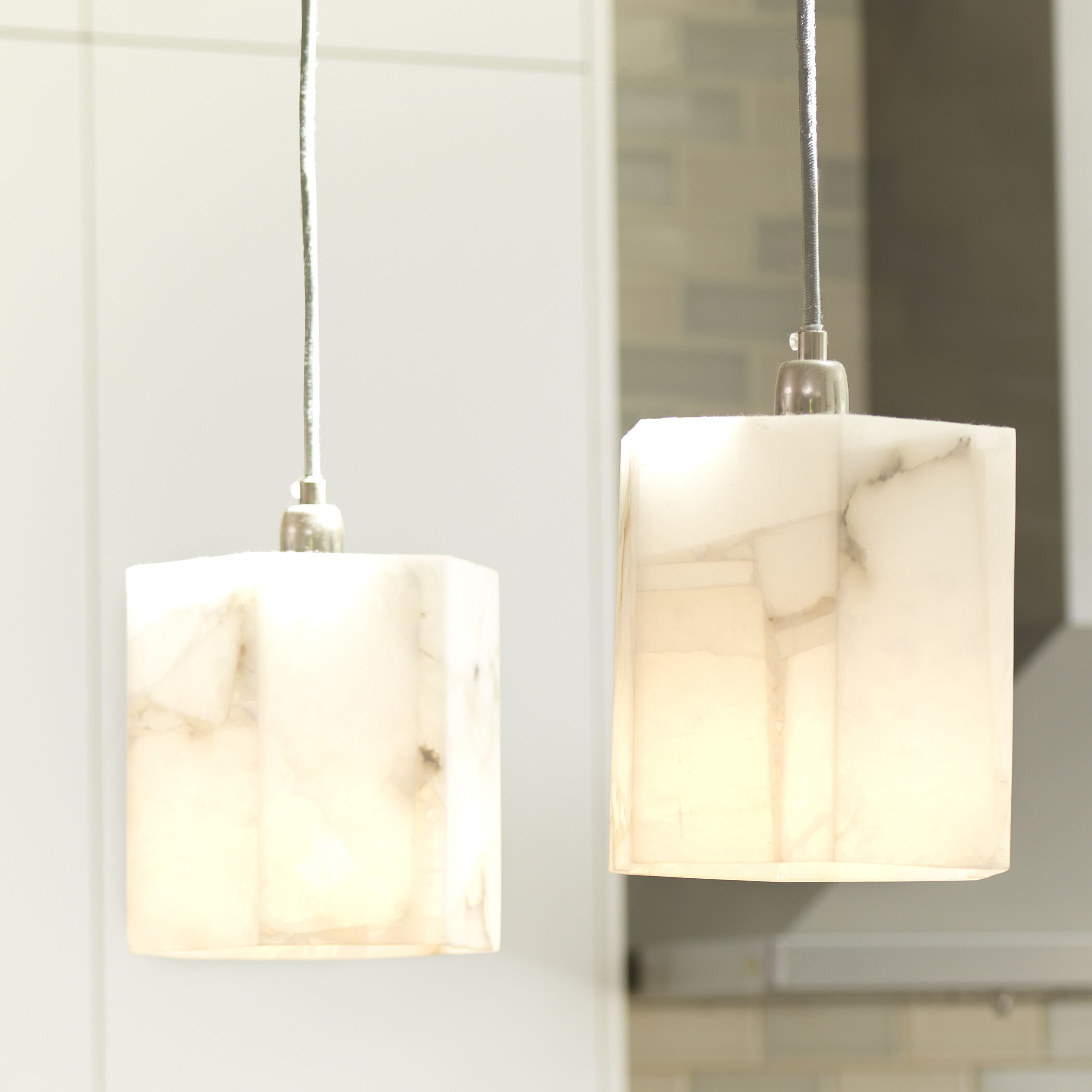 Borealis 1 Light 7 inch Alabaster Pendant Ceiling Light, Hexagon