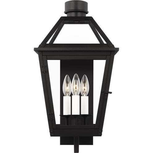 C&M by Chapman & Myers Hyannis 3 Light 20.25 inch Textured Black Outdoor Wall Lantern