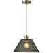 Zoe 12.25 inch Antique Brass Pendant Ceiling Light