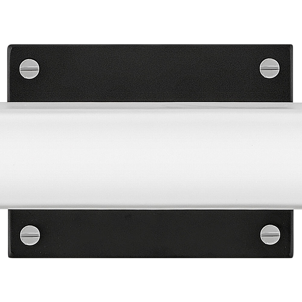 Rollins LED 18 inch Black with Chrome Bath Light Wall Light in Black/Chrome
