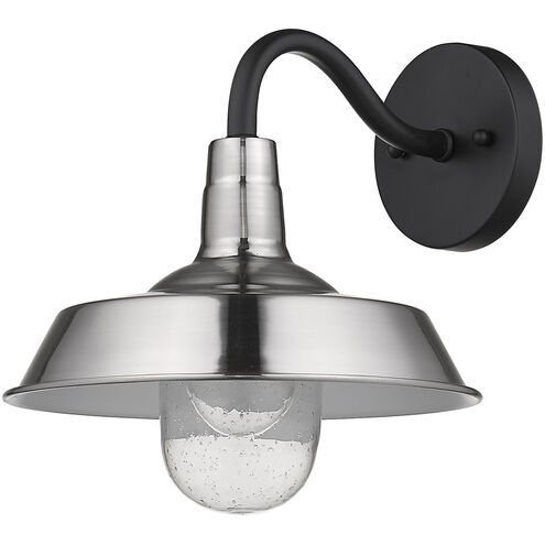 Burry 1 Light 11 inch Satin Nickel Exterior Wall Mount