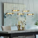 Otto LED 57 inch Black with Brass Accents Pendant Ceiling Light, Sphere