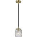Nouveau Colton LED 6 inch Black Antique Brass Mini Pendant Ceiling Light, Nouveau