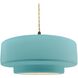 Radiance Collection - Tier Pendant Ceiling Light in Matte Black, Dedicated LED, Beige Twist Cord, Reflecting Pool, 16.25W x 6H, Form+Finish+Function