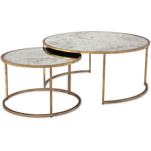 Anastasia 38 X 38 inch Gold Coffee Table, Cocktail Table