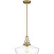 Haven 1 Light 14 inch Aged Brass Pendant Ceiling Light