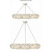 Palla 8 Light 32 inch Antique Silver Semi Flush Ceiling Light