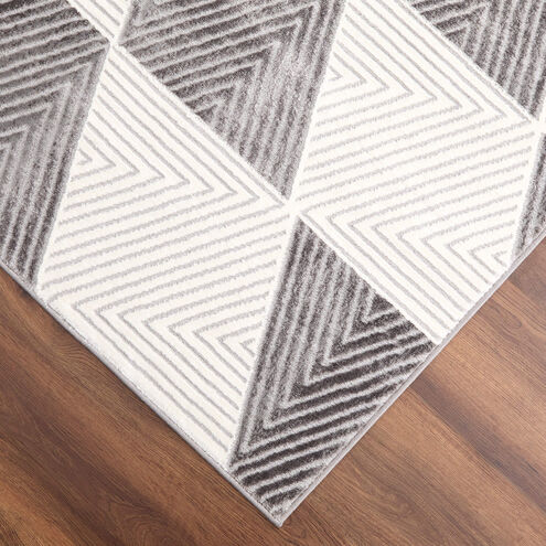 Brenta 90 X 63 inch Black/White Rug in 5 x 7