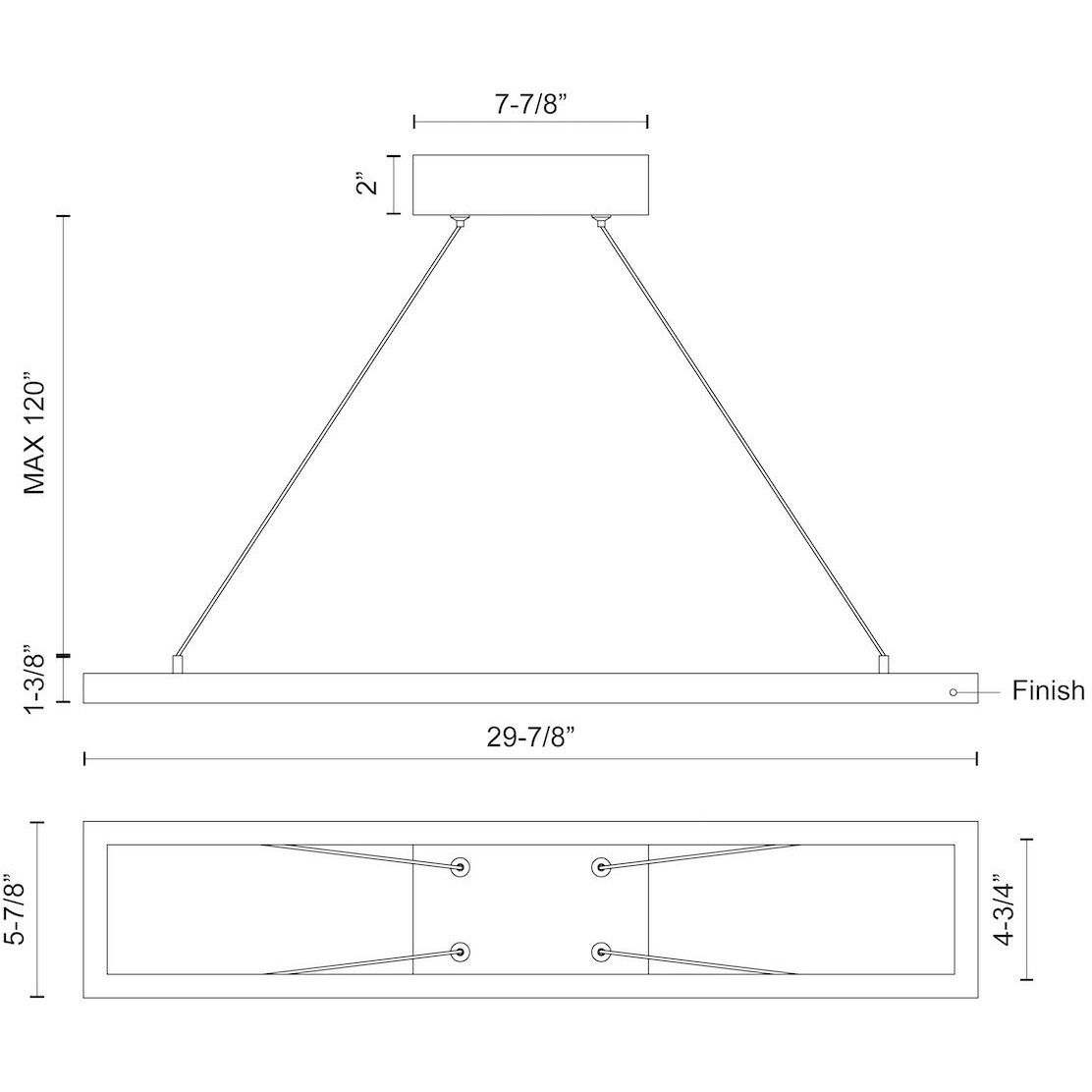Piazza LED 5.88 inch White Pendant Ceiling Light
